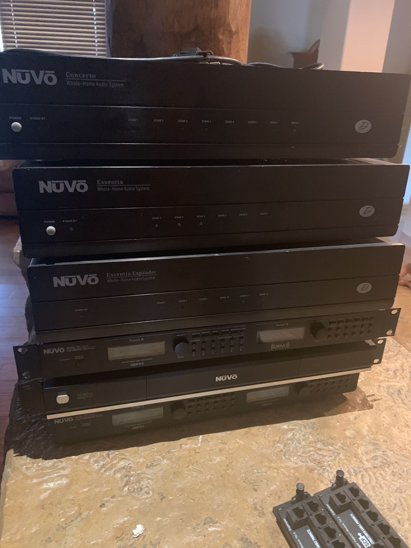 Nuvo concerto whole home audio system with tuner and music port for