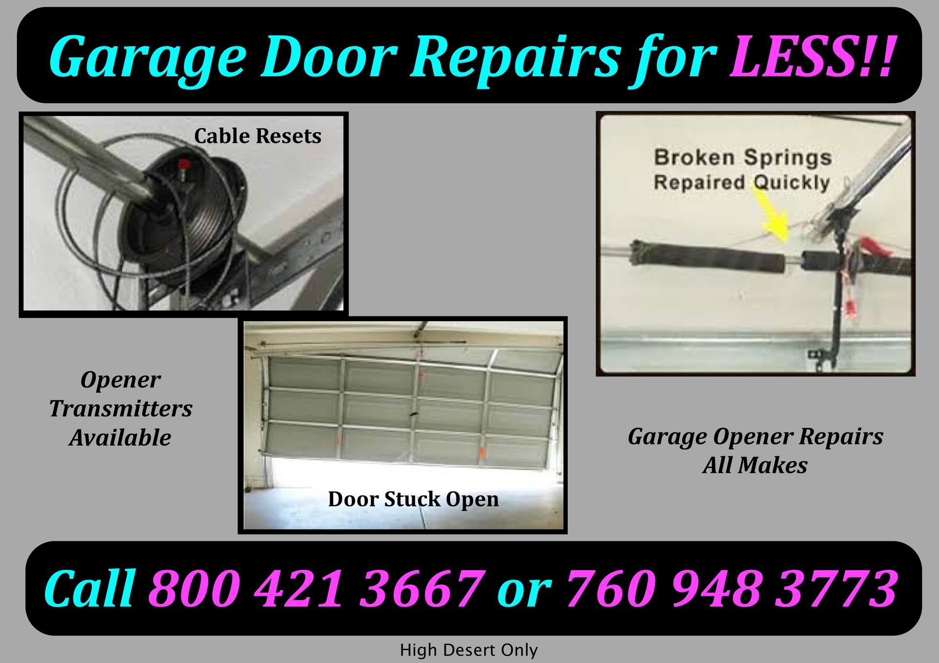 Garage Door Springs $75