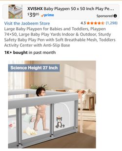 Large playpen