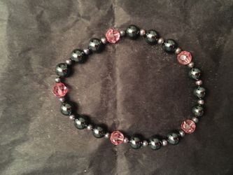Pink and black bracelet $3