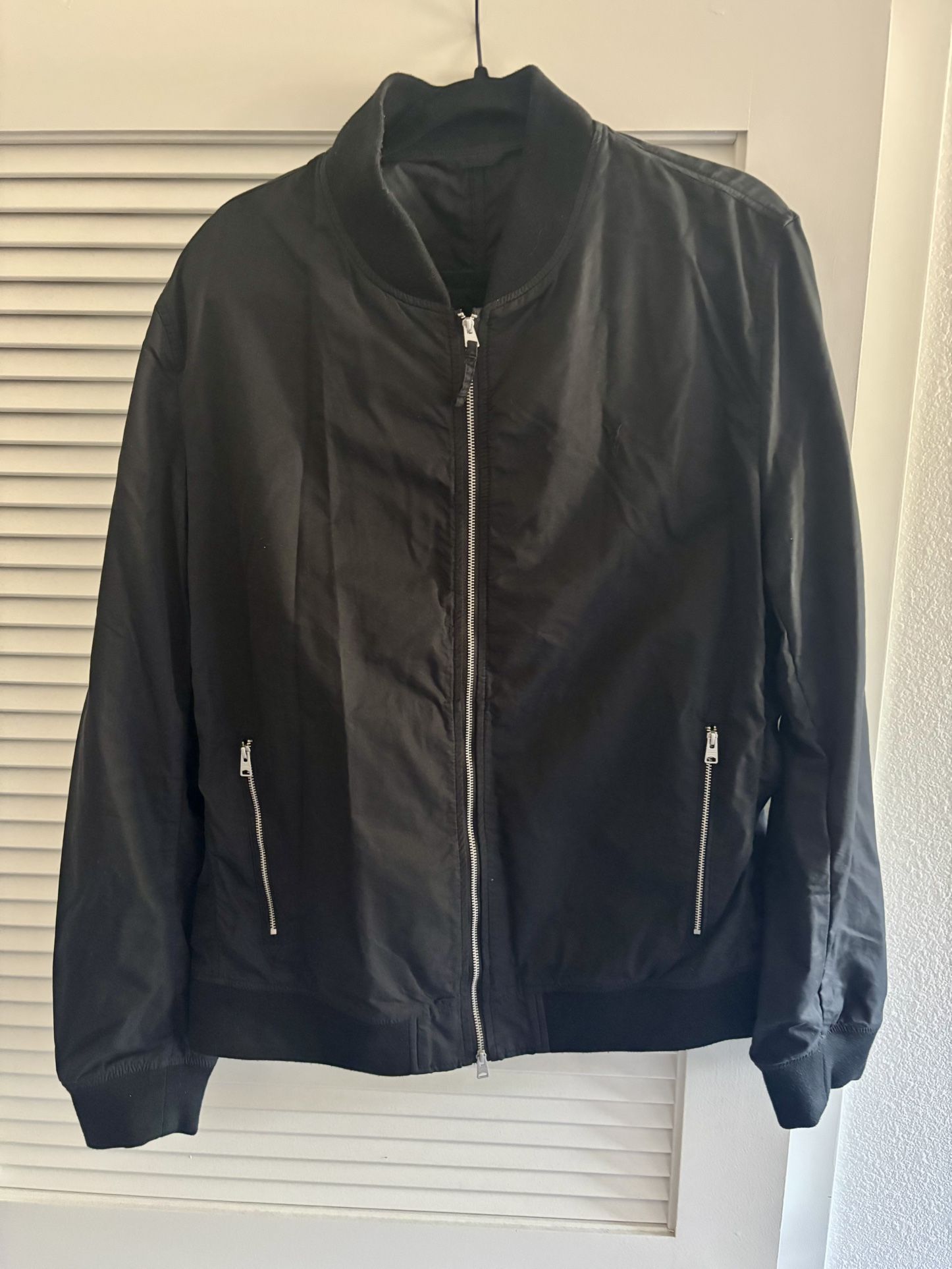 All Saints Black Bomber Jacket