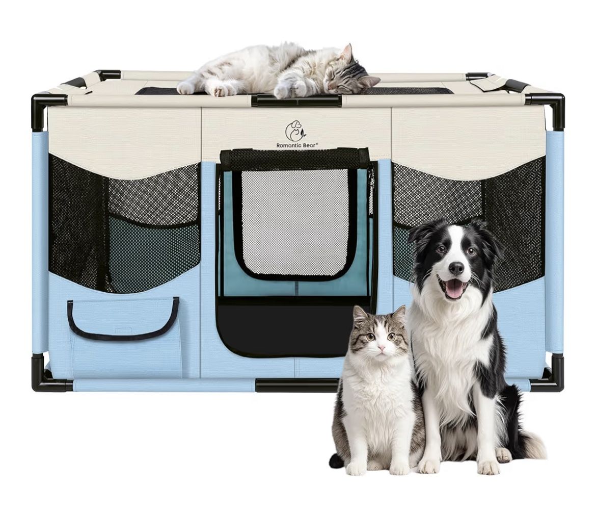 Dog Playpen, Sturdy Puppy Playpens, 39x24x22 Inches 