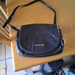 Michael Kors Black Leather Purse 