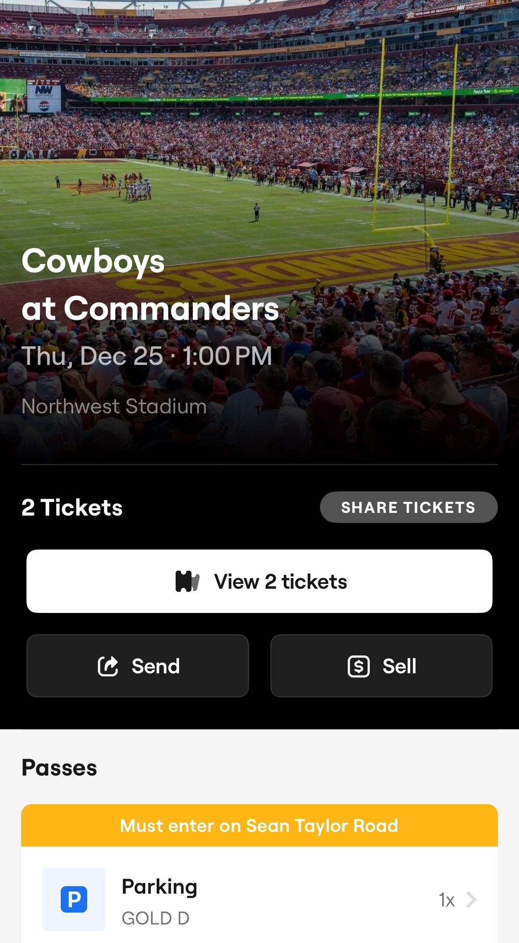 Cowboys At Commanders Tickets Christmas Day