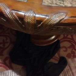 Comedor de Madera Cherry.marmol 4 Sillas Poco Uso $1200