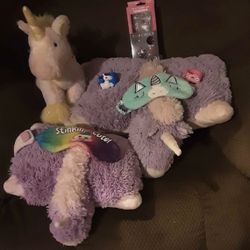 Unicorn Lot Pillow Pets Slap Bracelet  Sleep Mask LED Lites