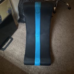 Black and Blue rocking gaming chair 