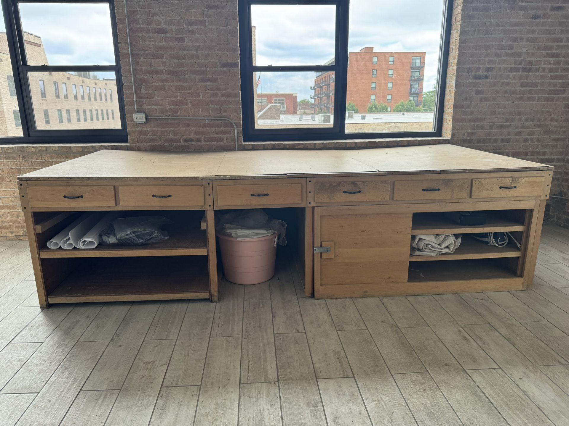12ft x 5ft Custom Cutting Table With Storage