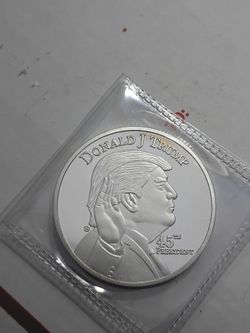 1 oz pure silver 45th USA president Donald j trump