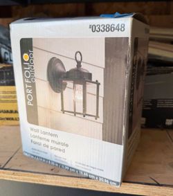 Portfolio Outdoor Wall Lantern Matte Black