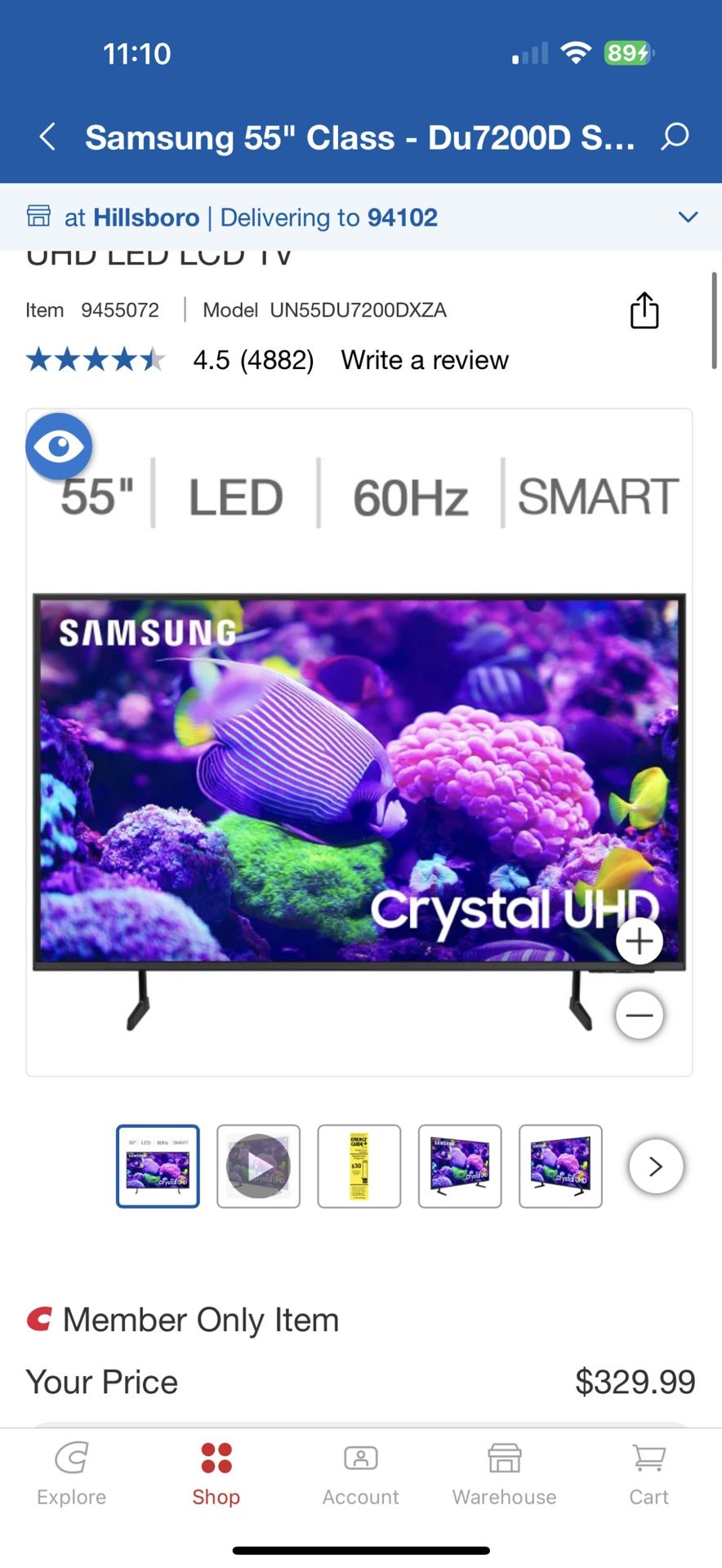 Samsung 55” Tv Brand New 