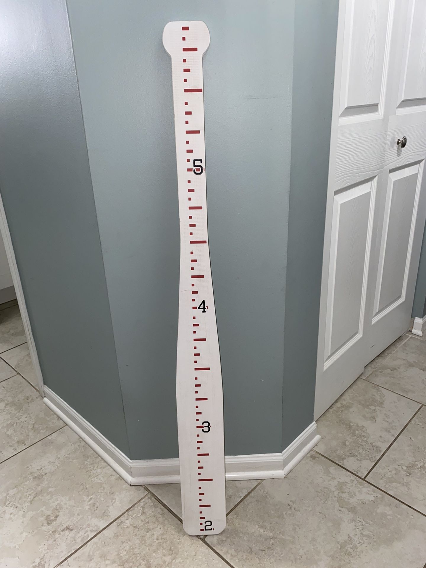 Baseball Wooden Growth / Height Ruler