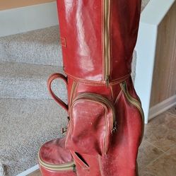Antique Leather Golf Bag