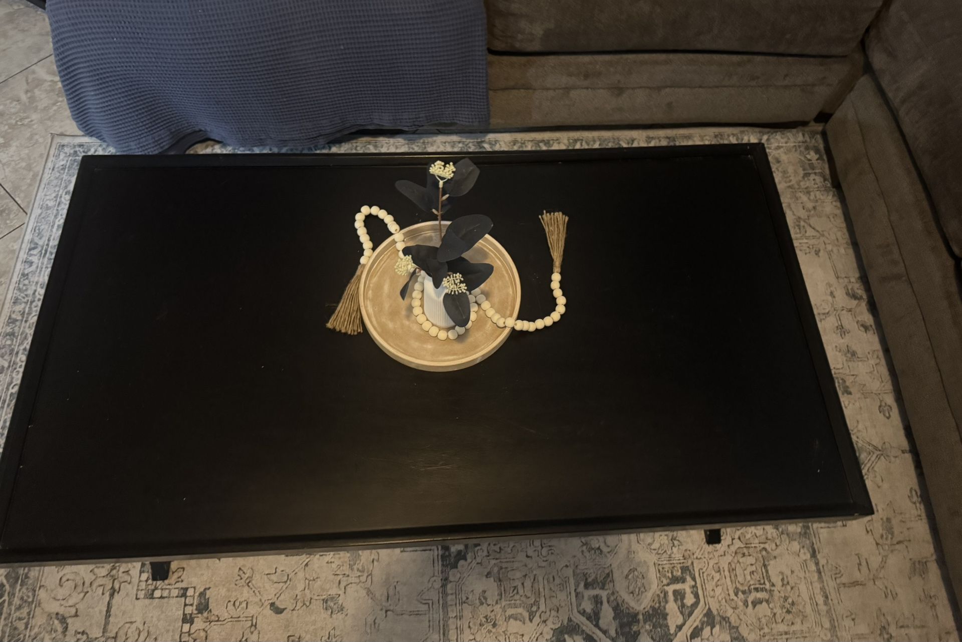 Black Coffee Table and Side Table