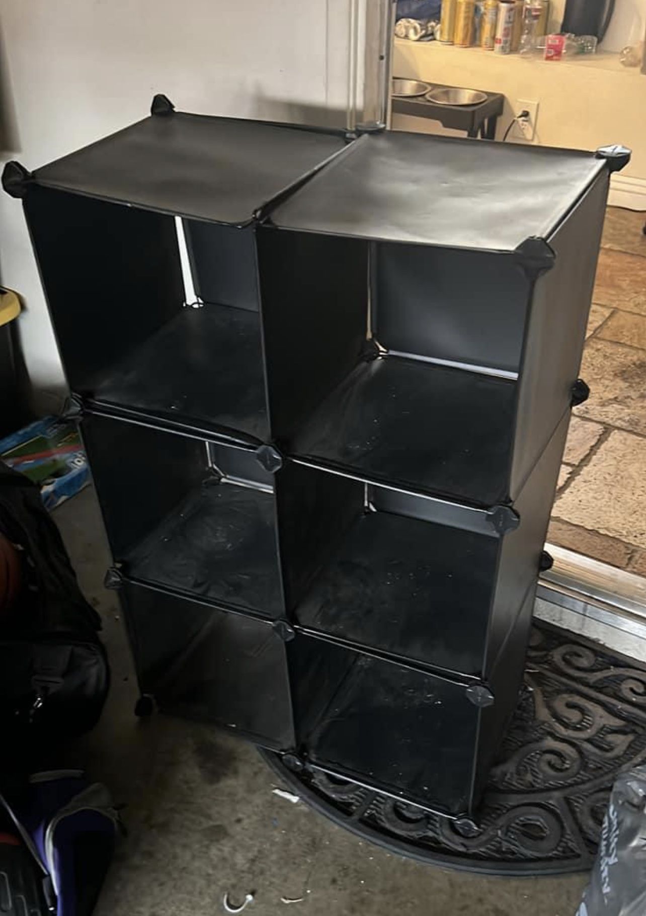 Black Storage Shelves