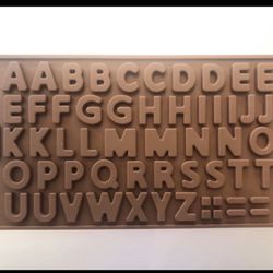 ABC ALPHABET LETTERS SILICONE CANDY CHOCOLATE FONDANT MOLD