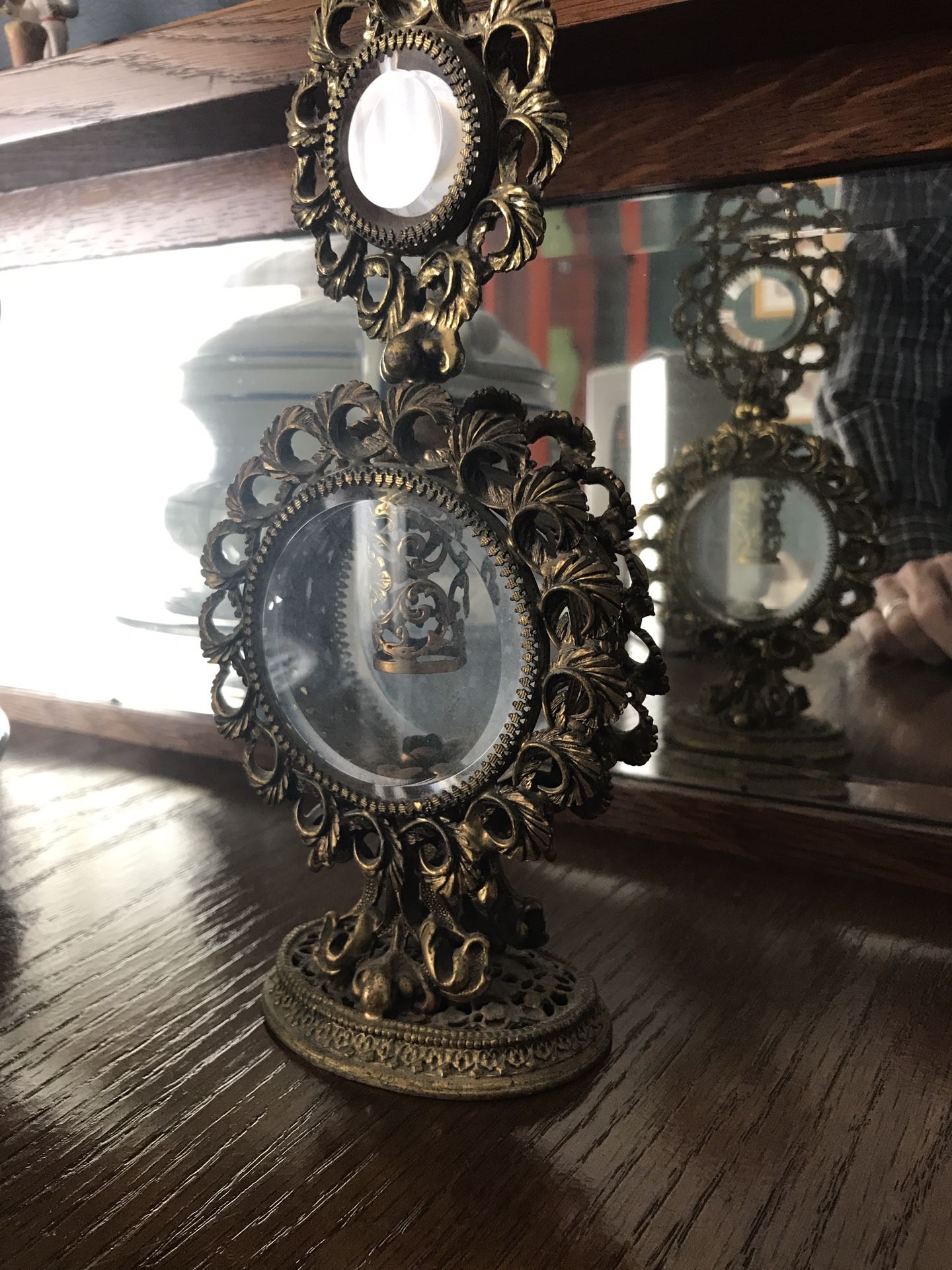 Vintage perfume bottle with Matson rose design