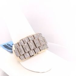 Diamond Ring Gold 10K Links Style