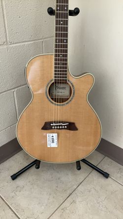 TAKAMINE TSP138C THINLINE ACOUSTIC-ELECTRIC GUITAR WITH CASE.