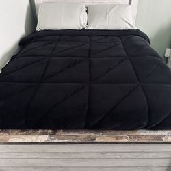 Full Size Bed Frame with Mattress 2 of 2