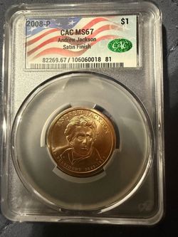 2008-P Andrew Jackson Presidential Dollar CAC MS67