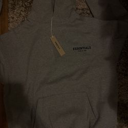 Dark grey oat Essential hoodie