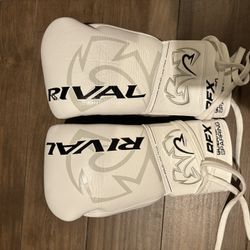 Rival White 10 Ounce Gloves 