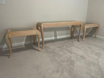 3 Tables for $40 –  with Glass Tops