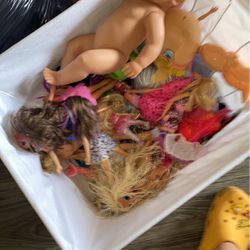 Multiple Barbie Toys And Clothes 