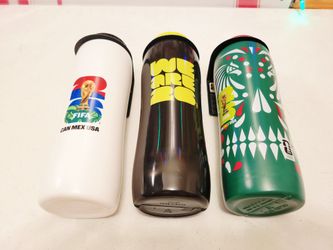 New FIFA Football Soccer World Cup 2026 Black Green White Water Bottles