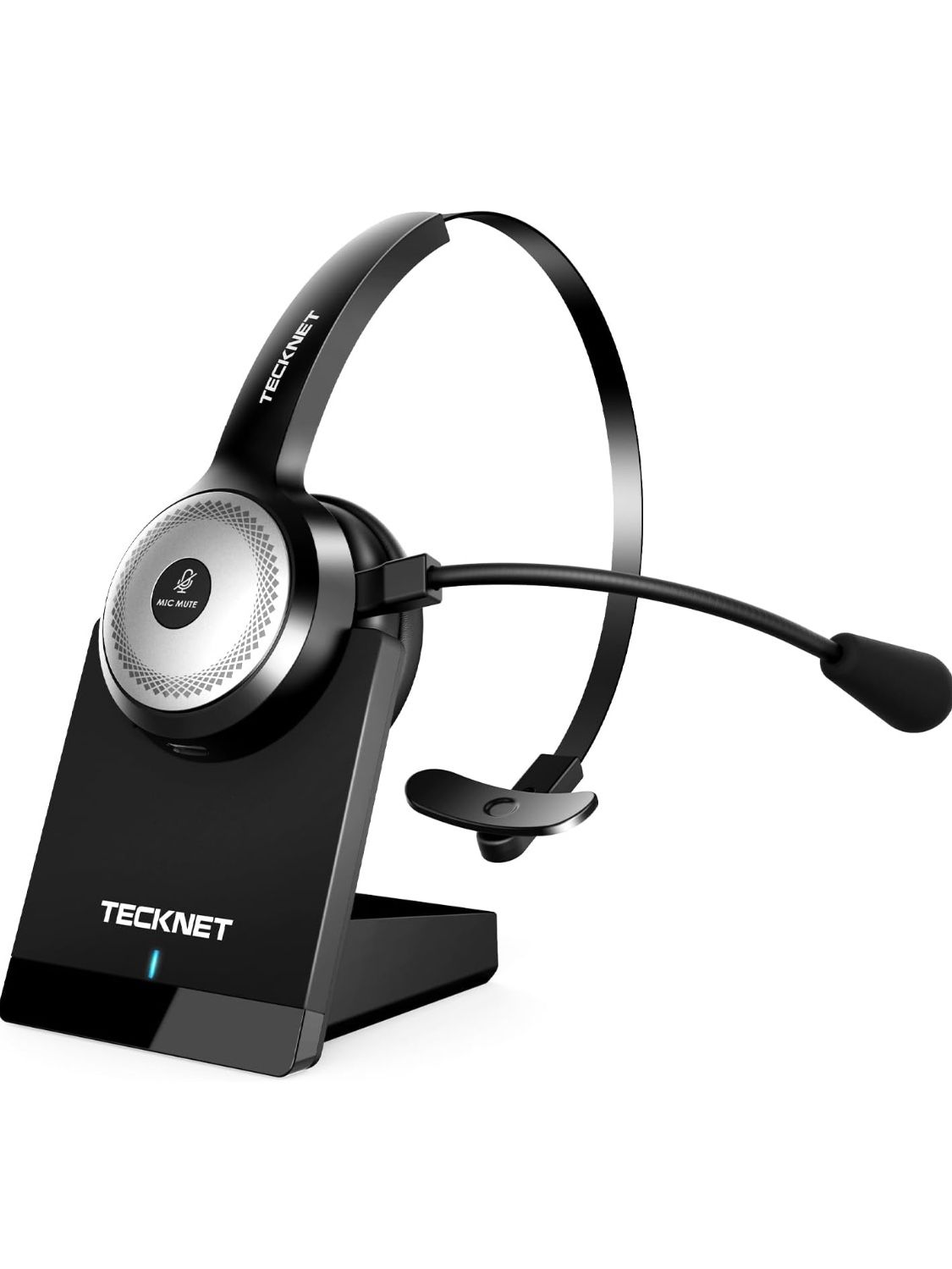 Bluetooth 5.0 Headset with Microphone for PC, USB Wireless