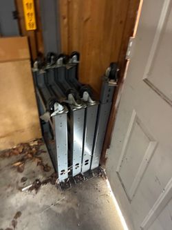 2 x Industrial work / package table