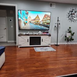 Farm House White TV Stand 