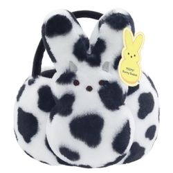 PEEPS® Bunny Spotted Cow Print Plush Easter Basket