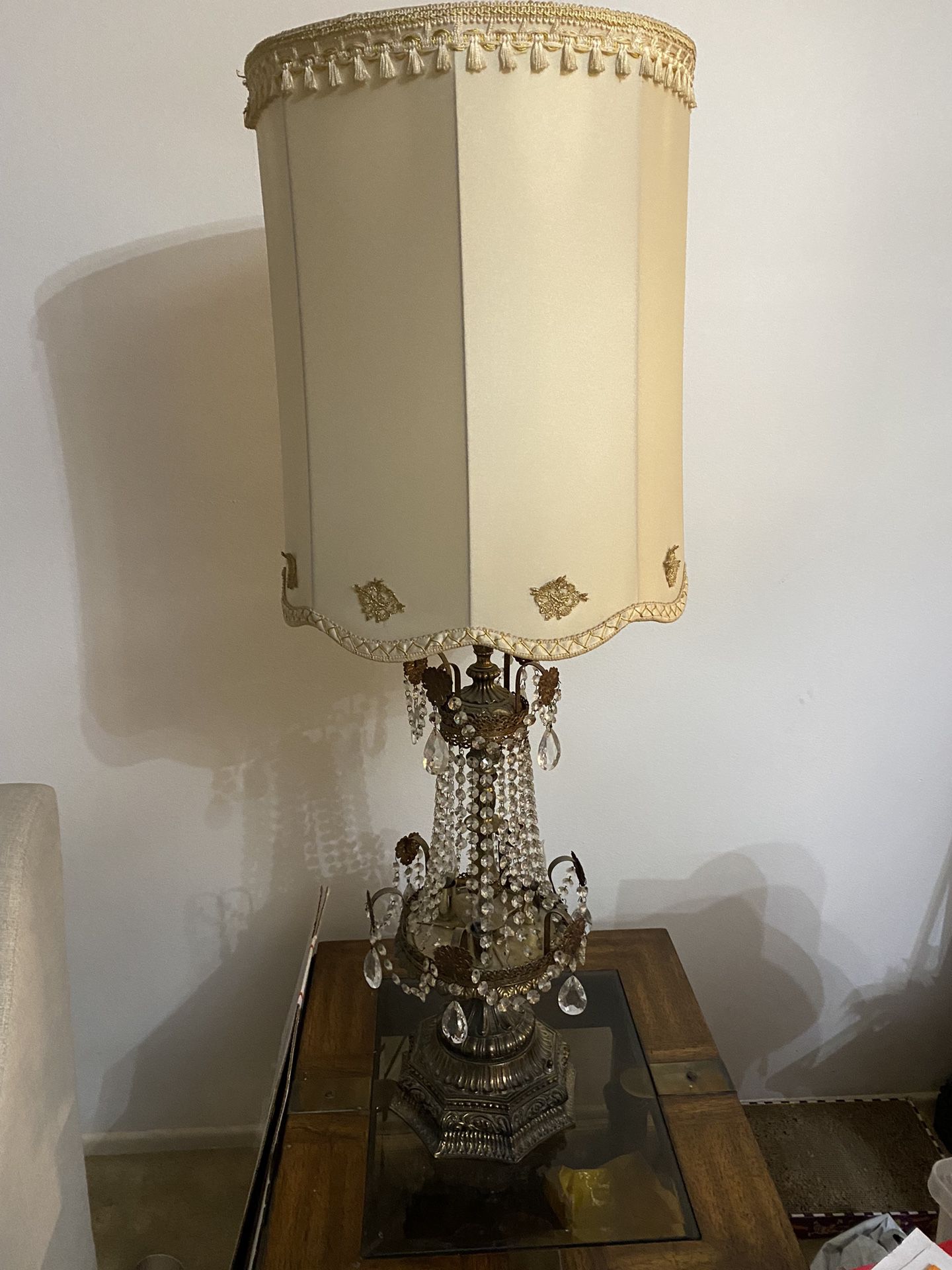 Antique Crystal Lamp
