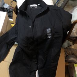 Calvin Klein Small Extreme Slim Mens Dress Shirt (black)