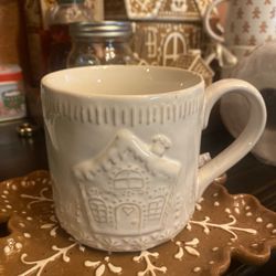 White Gingerbread House Mug