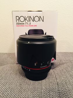 Rokinon Cine Lens 50 mm for Canon (LIKE NEW)