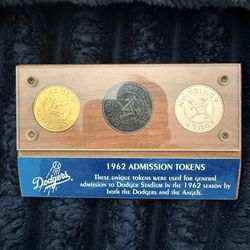 Dodgers rare 1962 admission tokens