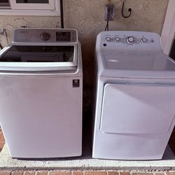Samsung Washer + GE GAS Dryer Set – Clean, Works Perfect