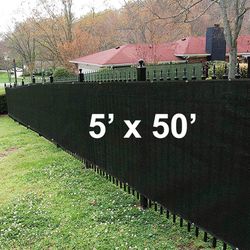 (New) $40 Outdoor 5x50’ Privacy Fence Wall Cover Garden Yard Backyard (3 colors)
