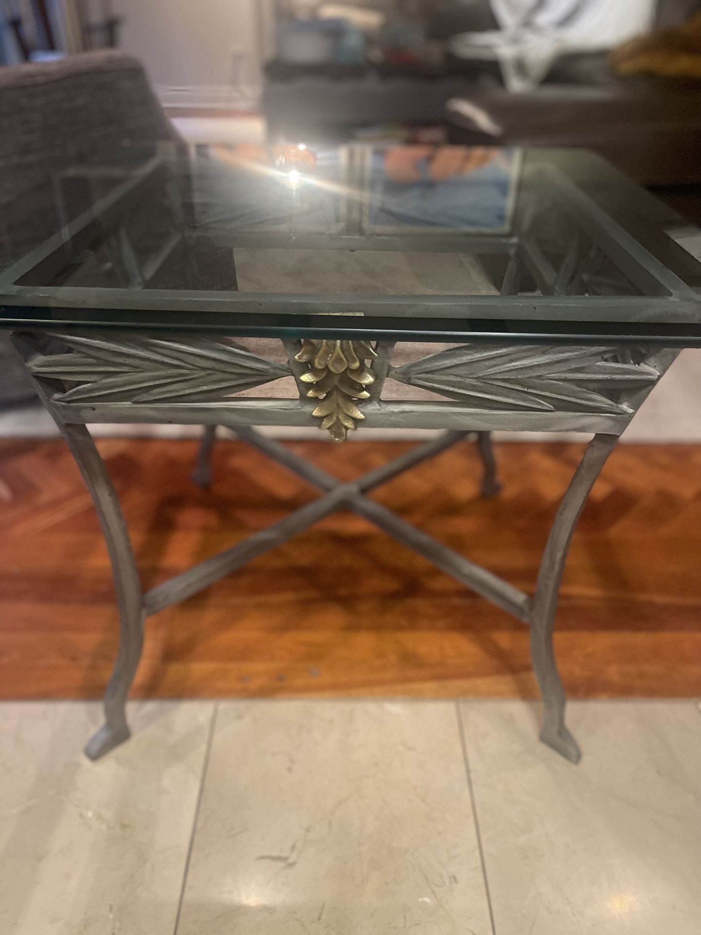 End Table With Glass Top