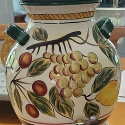 Tabletops Unlimited Italian Fruit 3 PC Samovar & Lid Bowl 3.8 Gallon