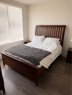 Real Wood Bed Frame Queen Size