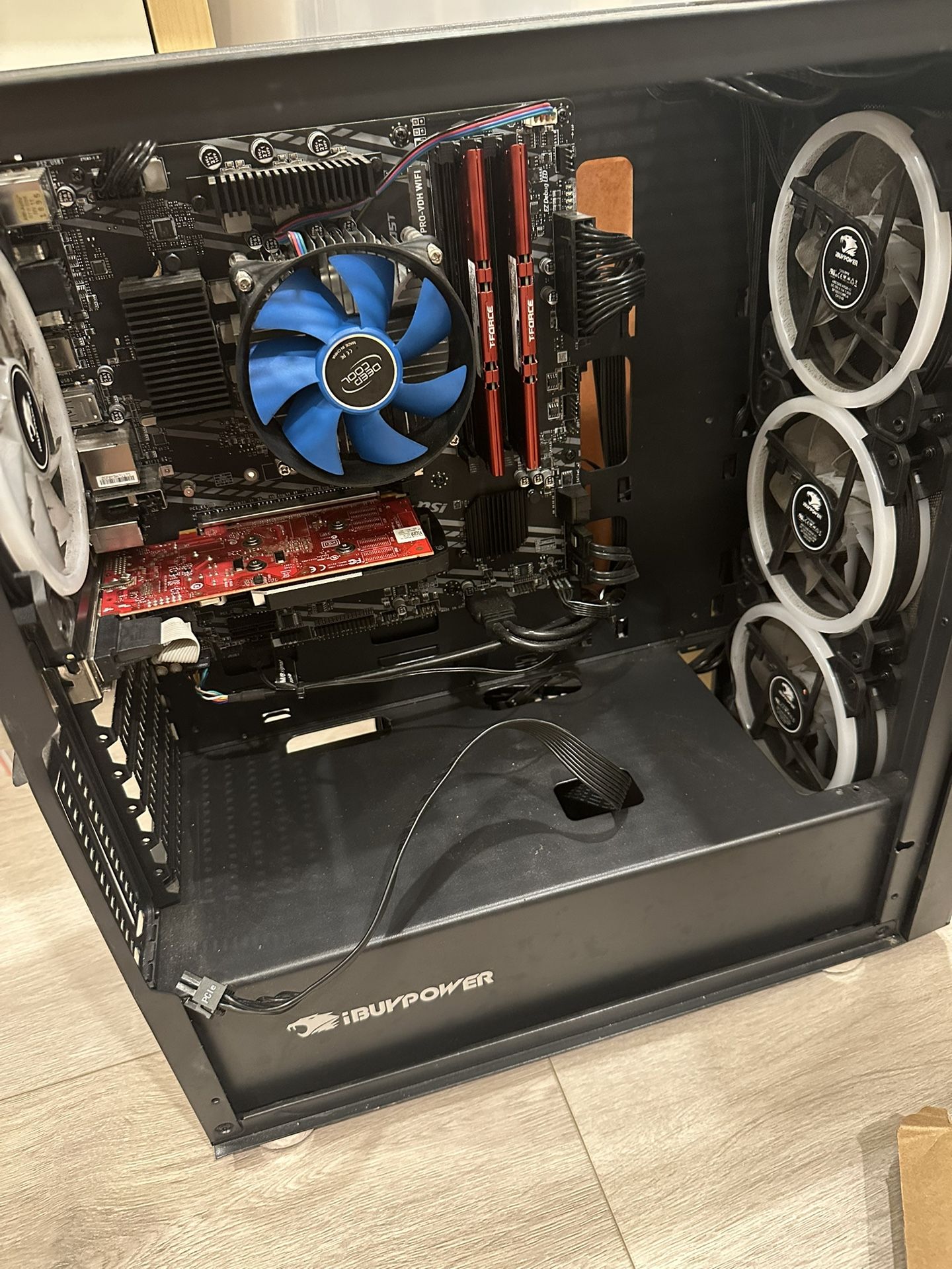 i7-10700F, MSI B460M VDH Wifi, 16GB, 500W PSU, Salvaged Case with Fans
