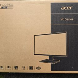 TWO BRAND NEW ACER V6 Series FULL HD COMPUTER MONITORS - 