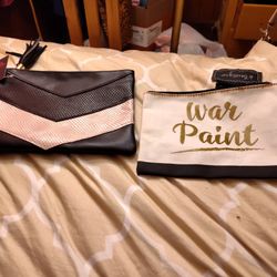 Wristlet Bag And A Make Up Bag 