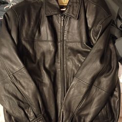 Boston Harbour Black XL Genuine Leather Jacket 