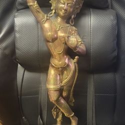 Vintage Indian Copper and Bronze Statue 