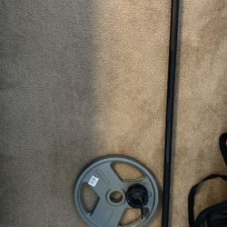 Barbell With Weights/ Workout Equipment 